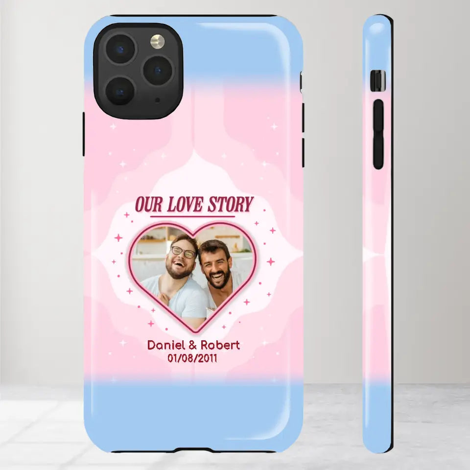 Our Love Story Our Treasure - Personalized Gifts For Couples - iPhone Tough Phone Case