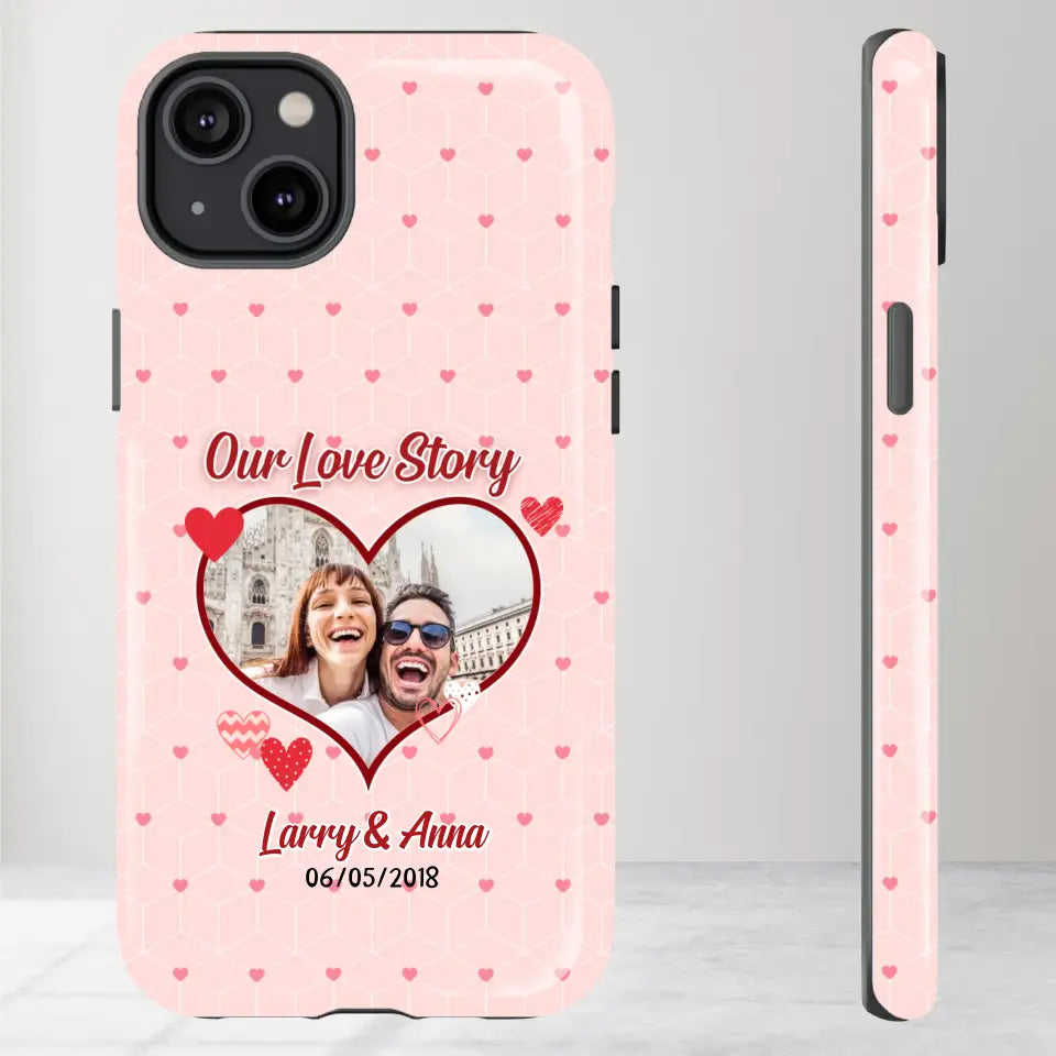 Our Love Story In Lively Life - Personalized Gifts For Couples - iPhone Tough Phone Case