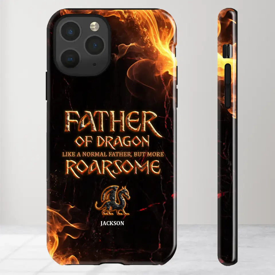 Father Of Dragon - Personalized Gifts For Dad - iPhone Tough Phone Case