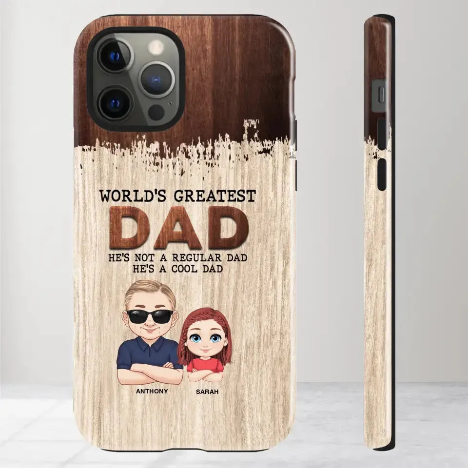 He's Not A Regular Dad - Personalized Gifts For Dad - iPhone Tough Phone Case