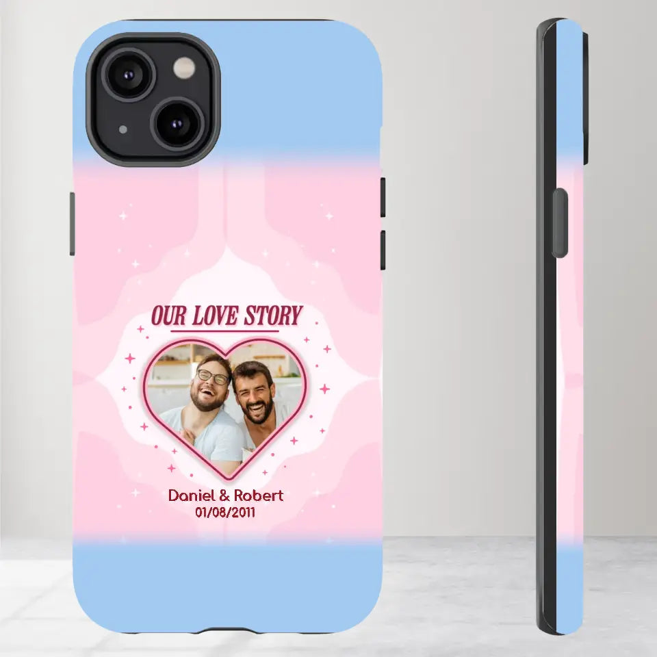 Our Love Story Our Treasure - Personalized Gifts For Couples - iPhone Tough Phone Case