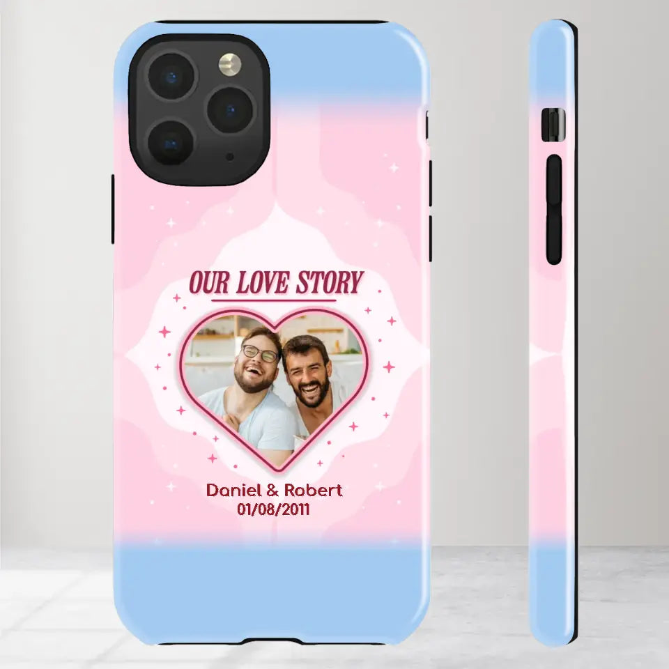 Our Love Story Our Treasure - Personalized Gifts For Couples - iPhone Tough Phone Case