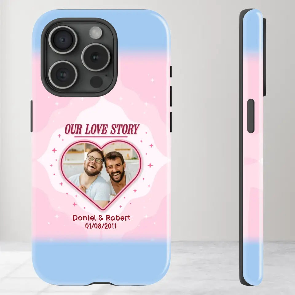 Our Love Story Our Treasure - Personalized Gifts For Couples - iPhone Tough Phone Case