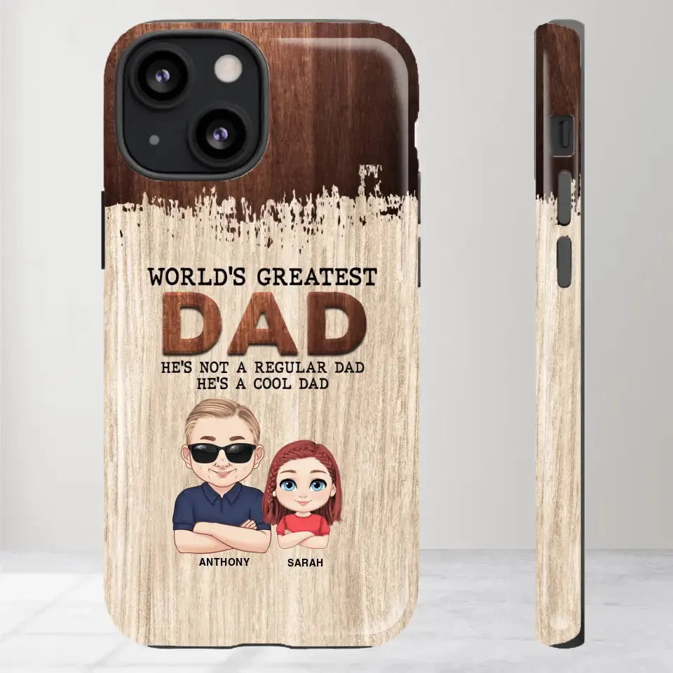 He's Not A Regular Dad - Personalized Gifts For Dad - iPhone Tough Phone Case