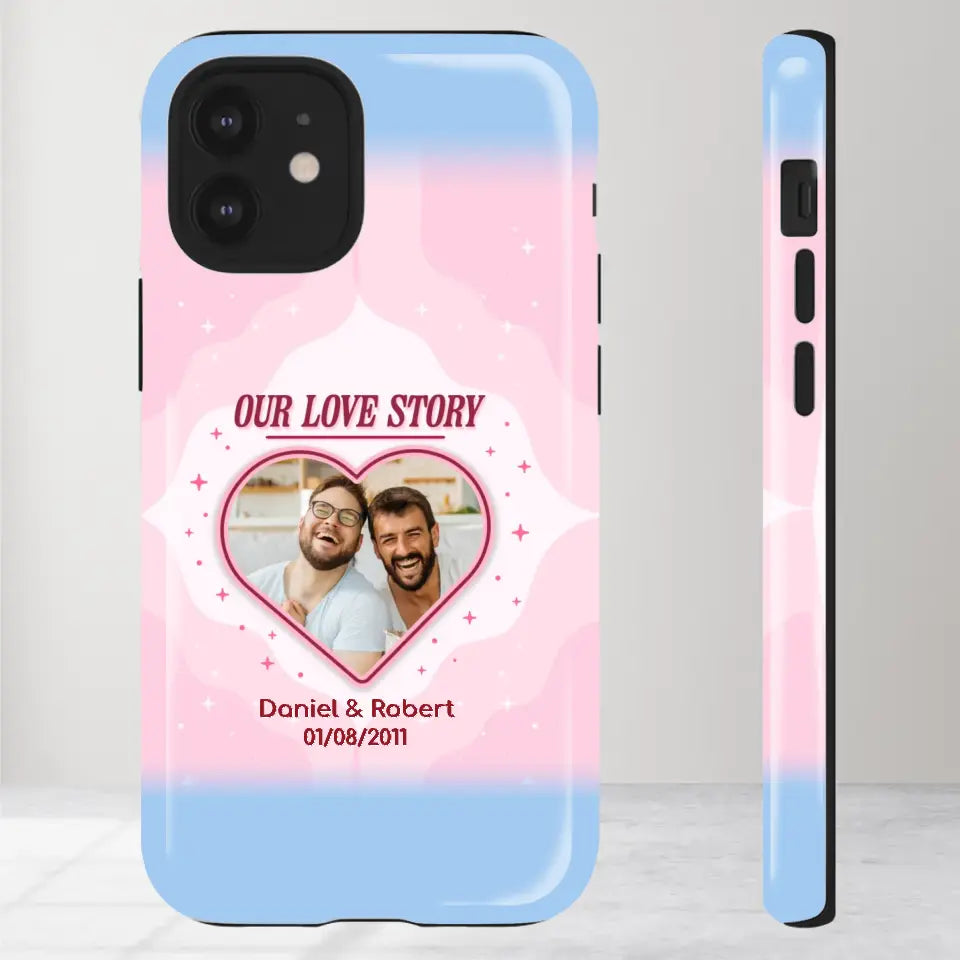 Our Love Story Our Treasure - Personalized Gifts For Couples - iPhone Tough Phone Case