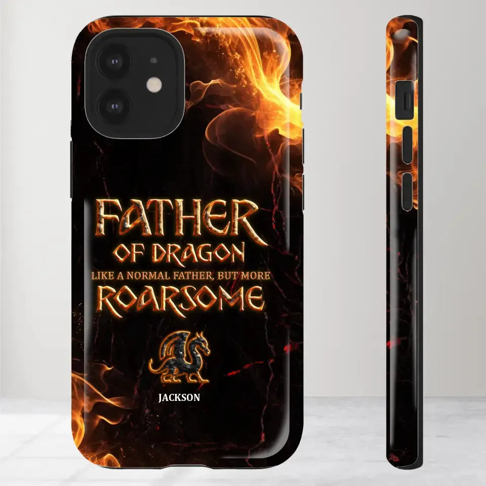 Father Of Dragon - Personalized Gifts For Dad - iPhone Tough Phone Case