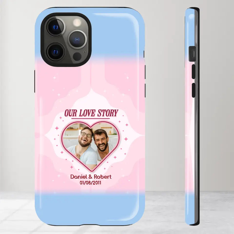 Our Love Story Our Treasure - Personalized Gifts For Couples - iPhone Tough Phone Case