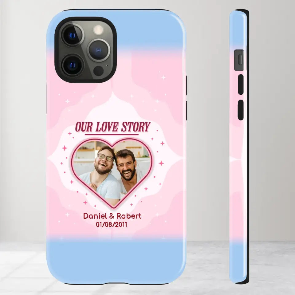 Our Love Story Our Treasure - Personalized Gifts For Couples - iPhone Tough Phone Case