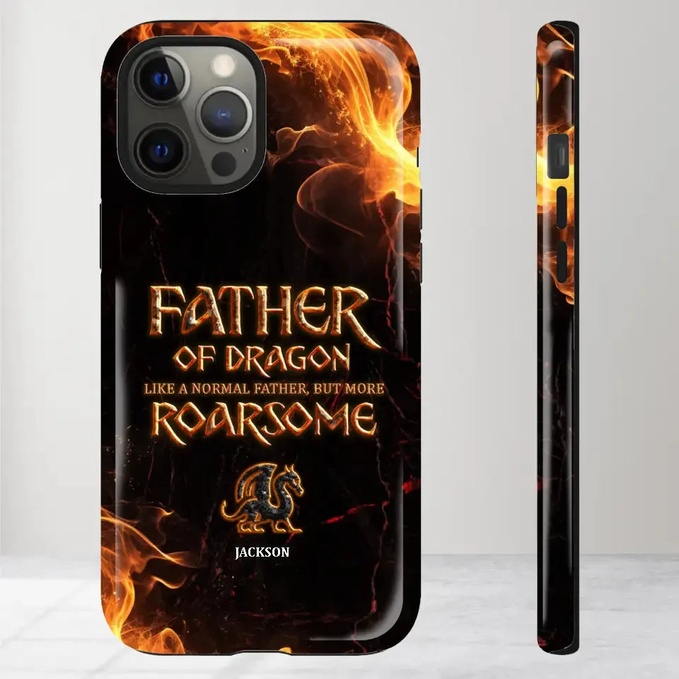 Father Of Dragon - Personalized Gifts For Dad - iPhone Tough Phone Case