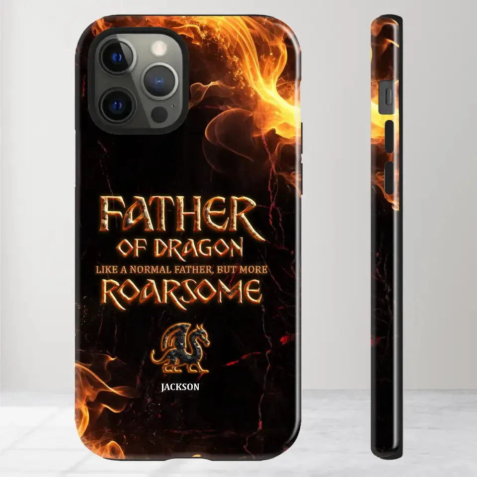 Father Of Dragon - Personalized Gifts For Dad - iPhone Tough Phone Case