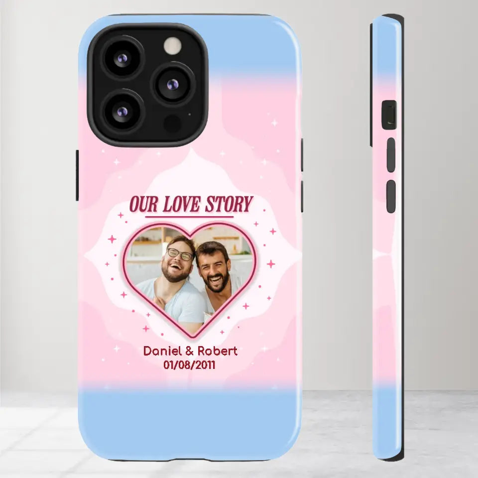 Our Love Story Our Treasure - Personalized Gifts For Couples - iPhone Tough Phone Case