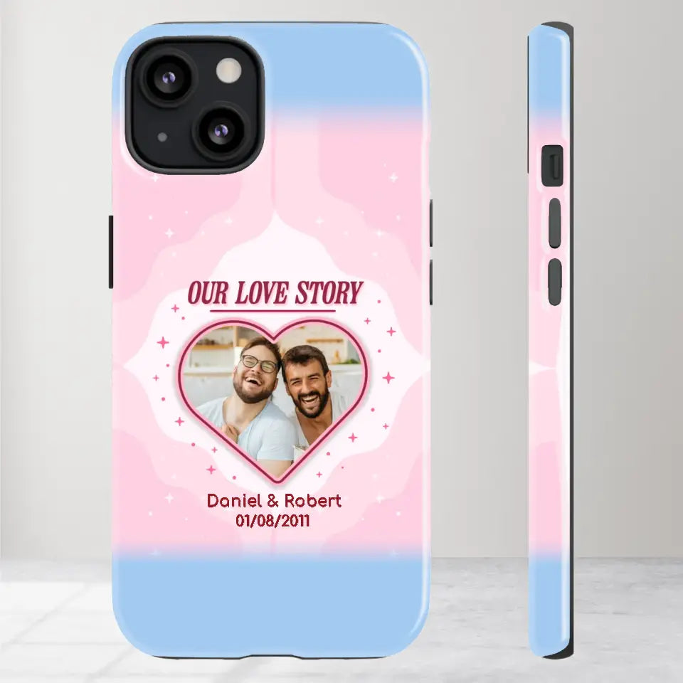 Our Love Story Our Treasure - Personalized Gifts For Couples - iPhone Tough Phone Case