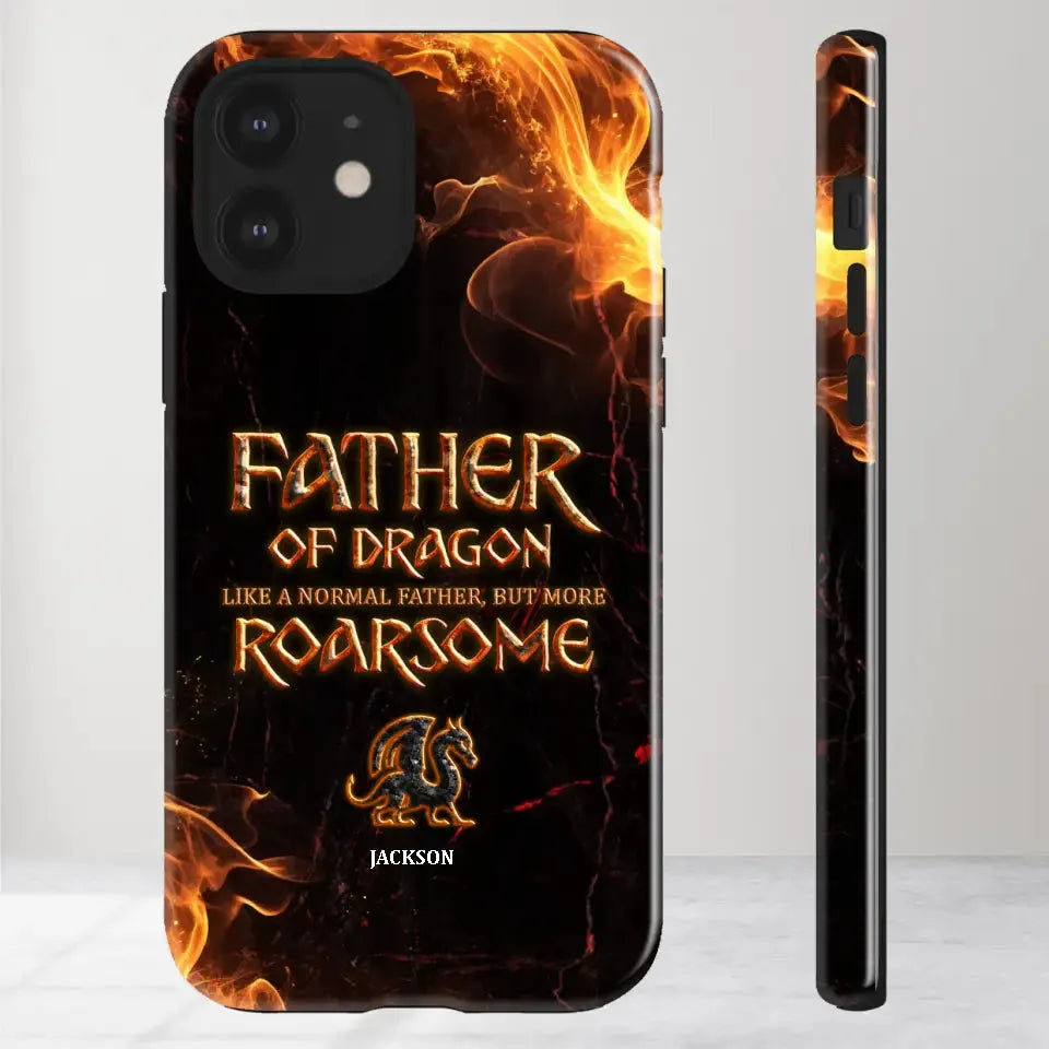 Father Of Dragon - Personalized Gifts For Dad - iPhone Tough Phone Case