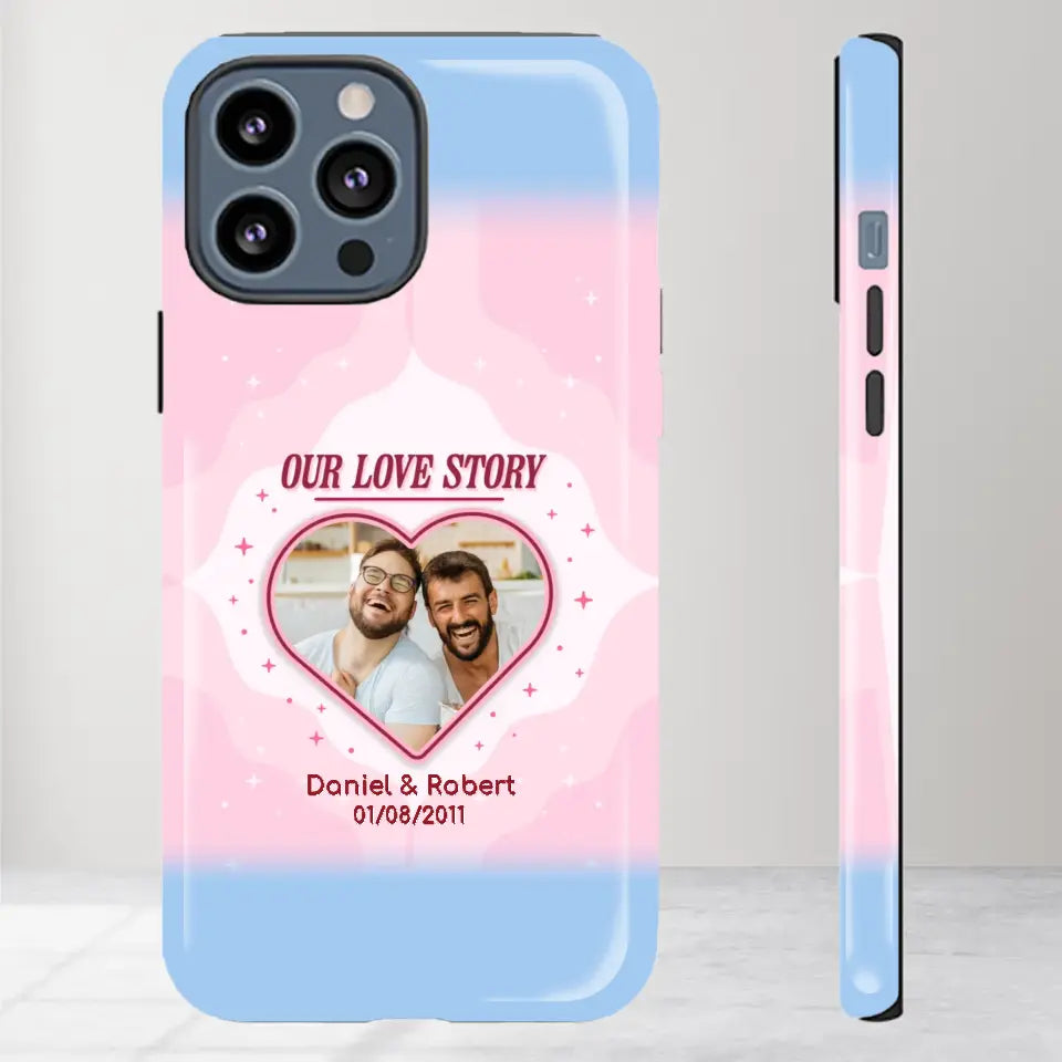 Our Love Story Our Treasure - Personalized Gifts For Couples - iPhone Tough Phone Case