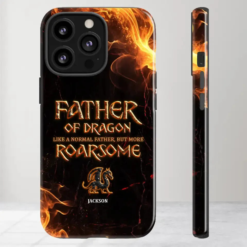 Father Of Dragon - Personalized Gifts For Dad - iPhone Tough Phone Case