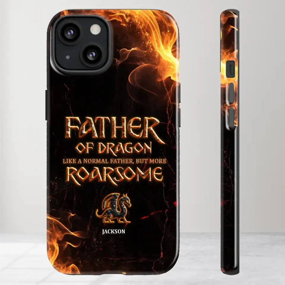 Father Of Dragon - Personalized Gifts For Dad - iPhone Tough Phone Case