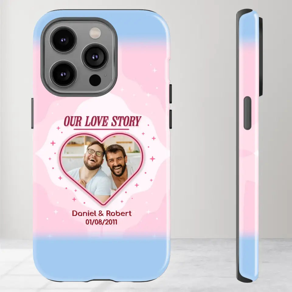 Our Love Story Our Treasure - Personalized Gifts For Couples - iPhone Tough Phone Case