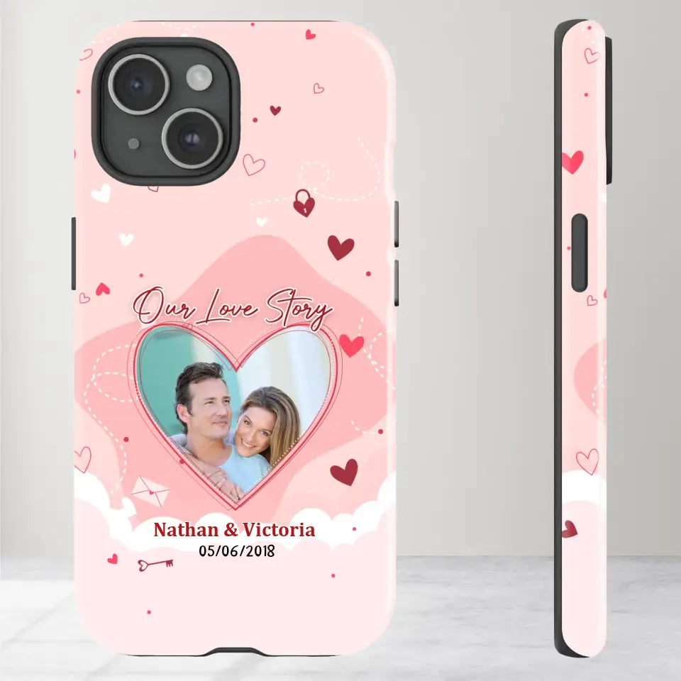 Our Love Story Till The Last Day - Personalized Gifts For Couples - iPhone Tough Phone Case