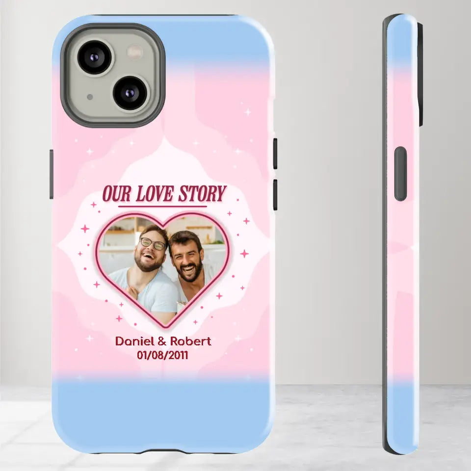 Our Love Story Our Treasure - Personalized Gifts For Couples - iPhone Tough Phone Case