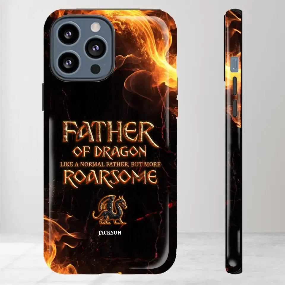 Father Of Dragon - Personalized Gifts For Dad - iPhone Tough Phone Case