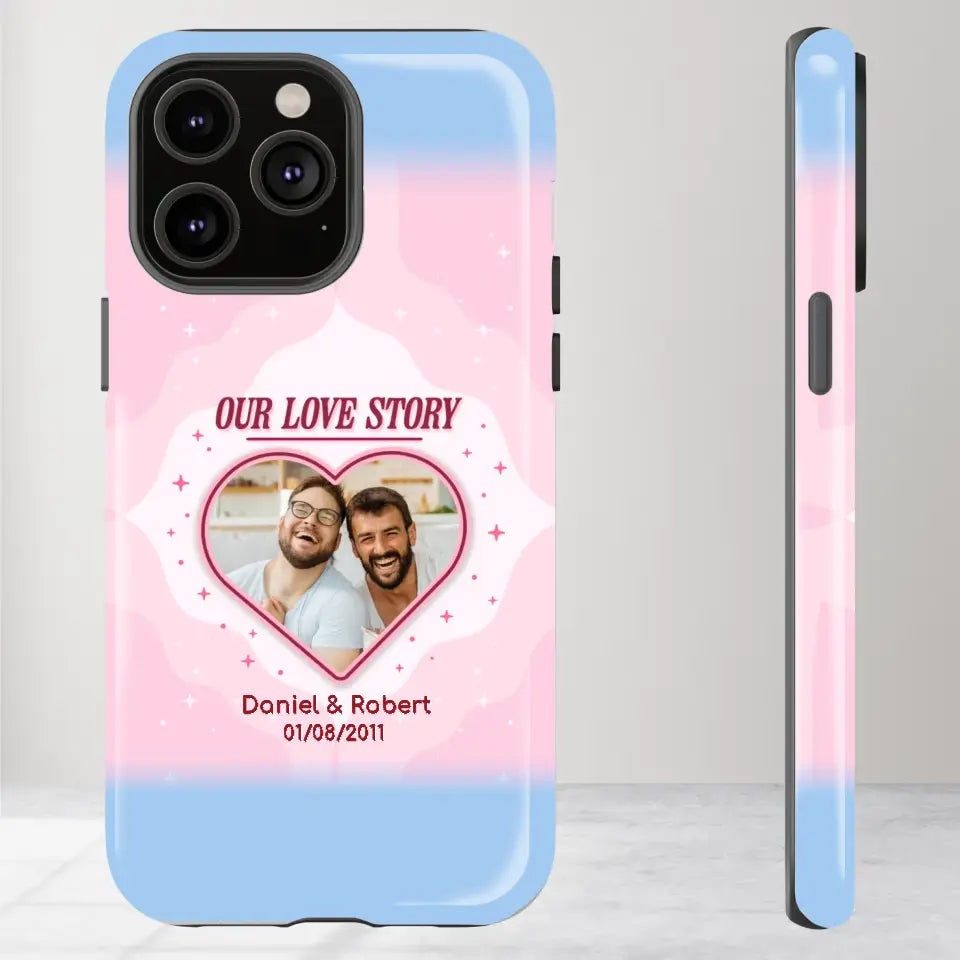 Our Love Story Our Treasure - Personalized Gifts For Couples - iPhone Tough Phone Case