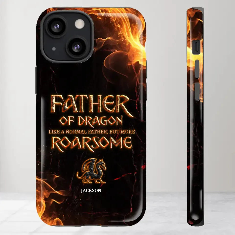 Father Of Dragon - Personalized Gifts For Dad - iPhone Tough Phone Case