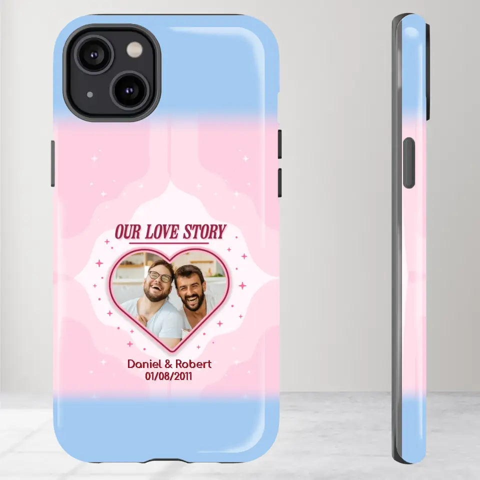 Our Love Story Our Treasure - Personalized Gifts For Couples - iPhone Tough Phone Case