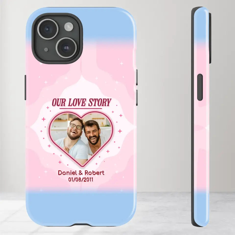 Our Love Story Our Treasure - Personalized Gifts For Couples - iPhone Tough Phone Case