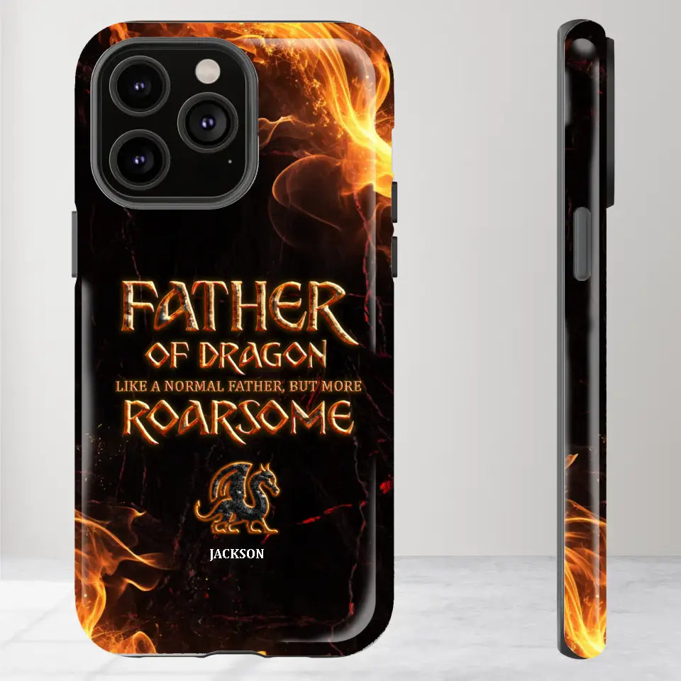 Father Of Dragon - Personalized Gifts For Dad - iPhone Tough Phone Case