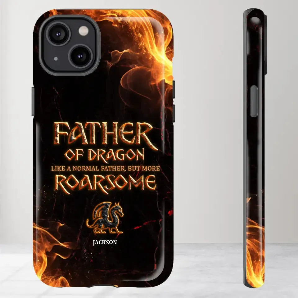 Father Of Dragon - Personalized Gifts For Dad - iPhone Tough Phone Case