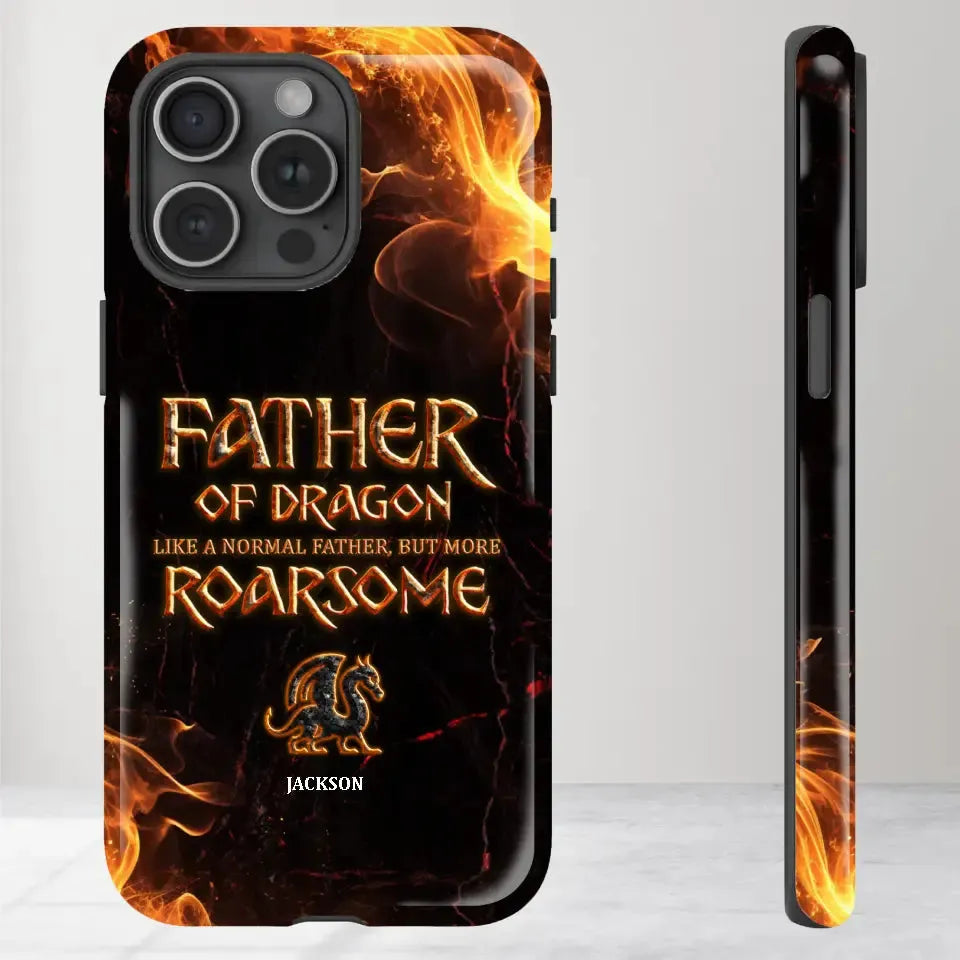 Father Of Dragon - Personalized Gifts For Dad - iPhone Tough Phone Case