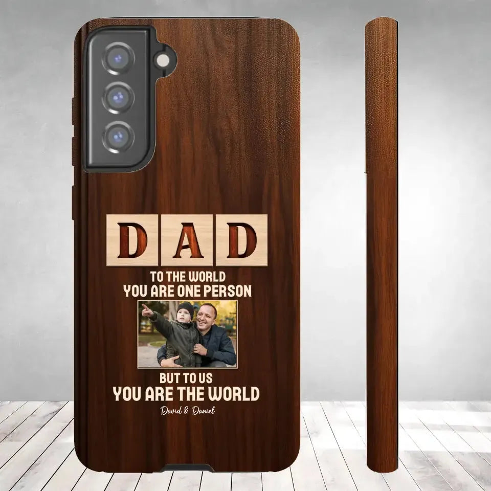 To Us, You Are The World - Personalized Gifts For Dad - Samsung Tough Phone Case