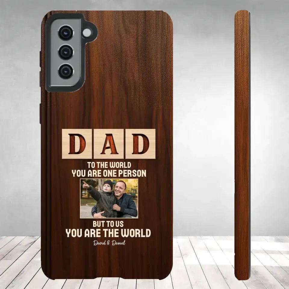 To Us, You Are The World - Personalized Gifts For Dad - Samsung Tough Phone Case