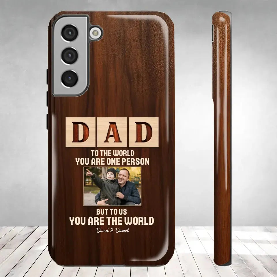 To Us, You Are The World - Personalized Gifts For Dad - Samsung Tough Phone Case