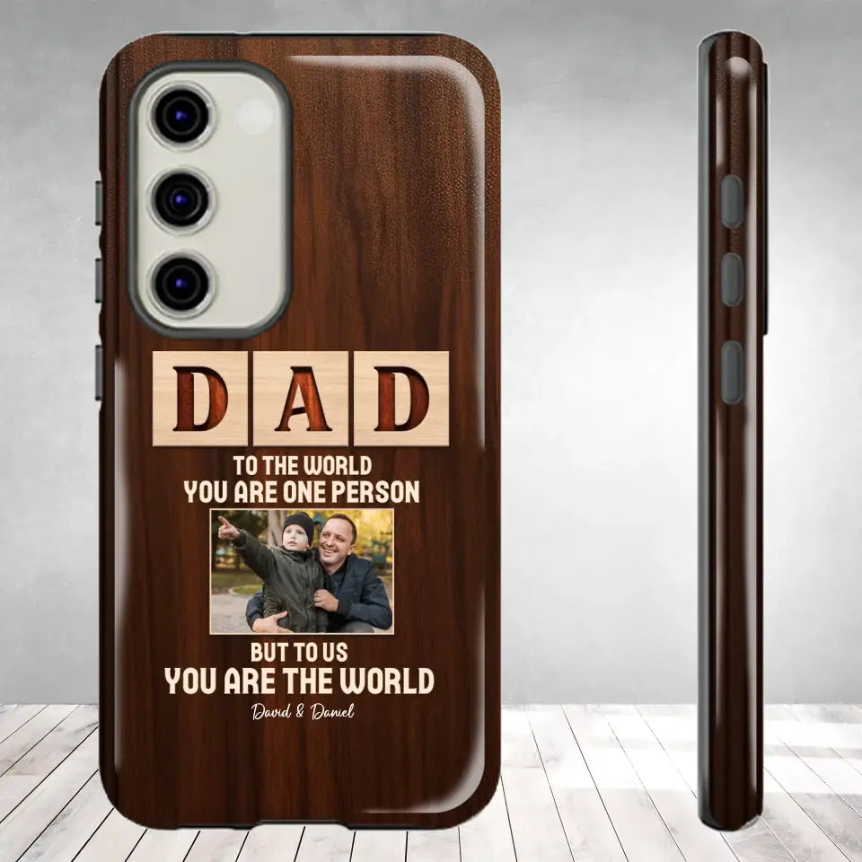 To Us, You Are The World - Personalized Gifts For Dad - Samsung Tough Phone Case