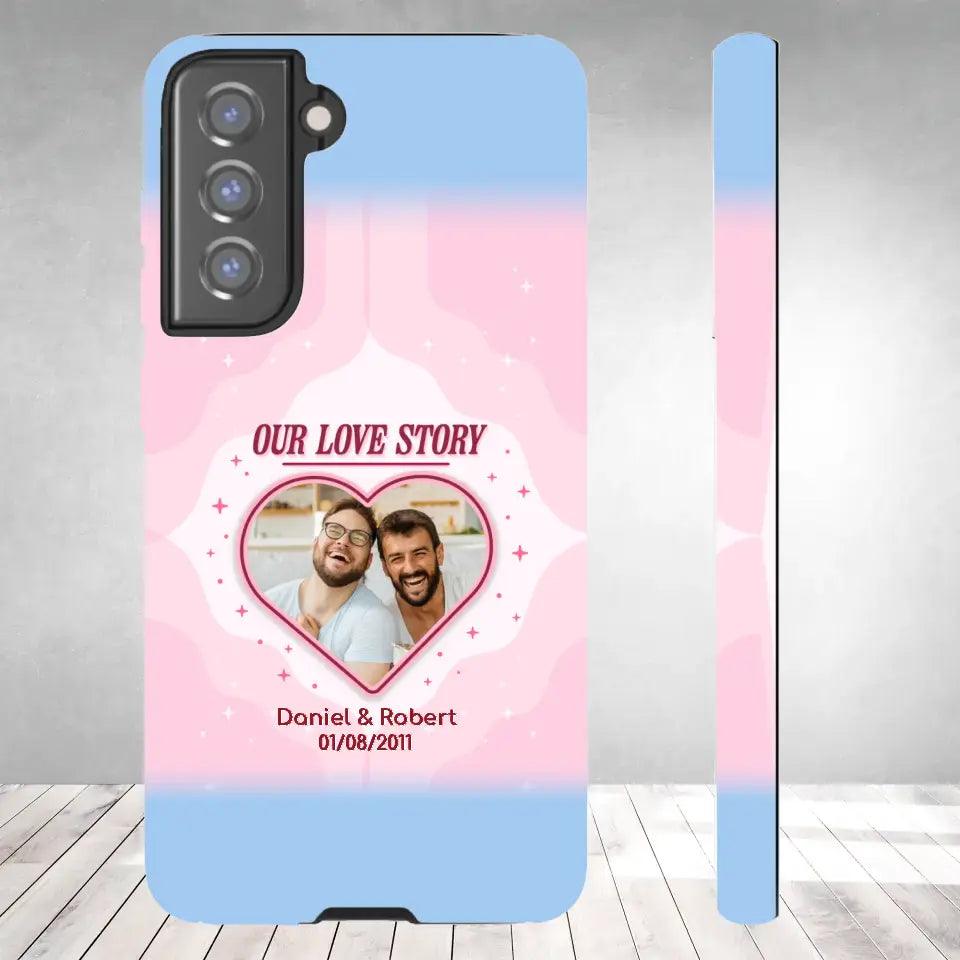 Our Love Story Our Treasure - Personalized Gifts For Couples - Samsung Tough Phone Case from PrintKOK costs $ 29.99