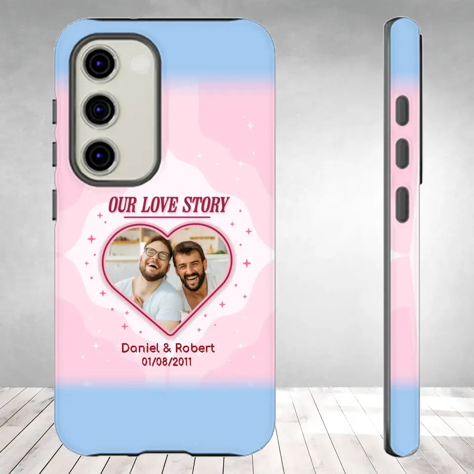 Our Love Story Our Treasure - Personalized Gifts For Couples - Samsung Tough Phone Case