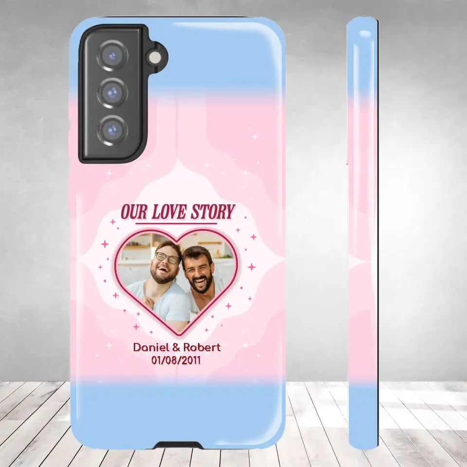 Our Love Story Our Treasure - Personalized Gifts For Couples - Samsung Tough Phone Case