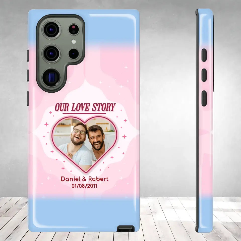 Our Love Story Our Treasure - Personalized Gifts For Couples - Samsung Tough Phone Case