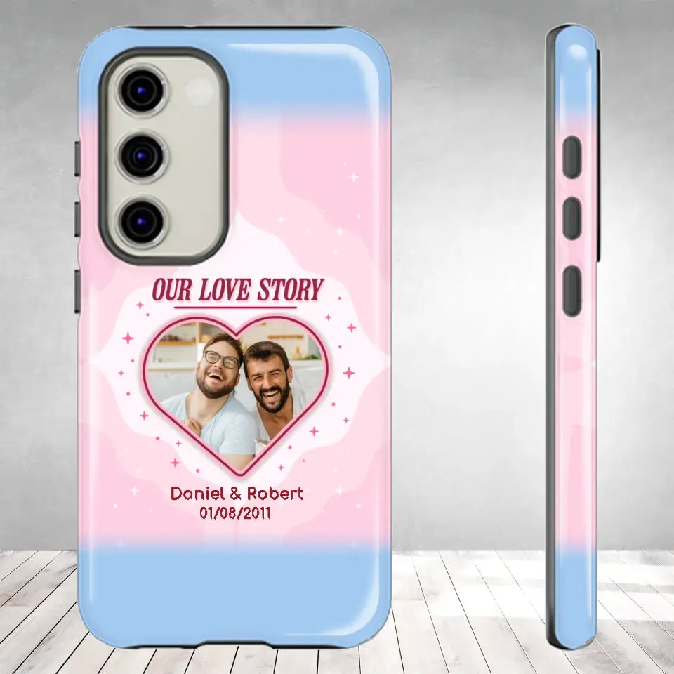 Our Love Story Our Treasure - Personalized Gifts For Couples - Samsung Tough Phone Case