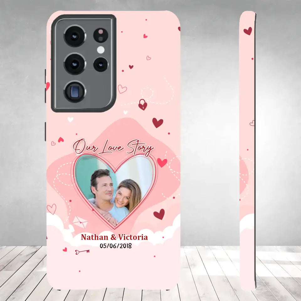 Our Love Story Till The Last Day - Personalized Gifts For Couples - Samsung Tough Phone Case