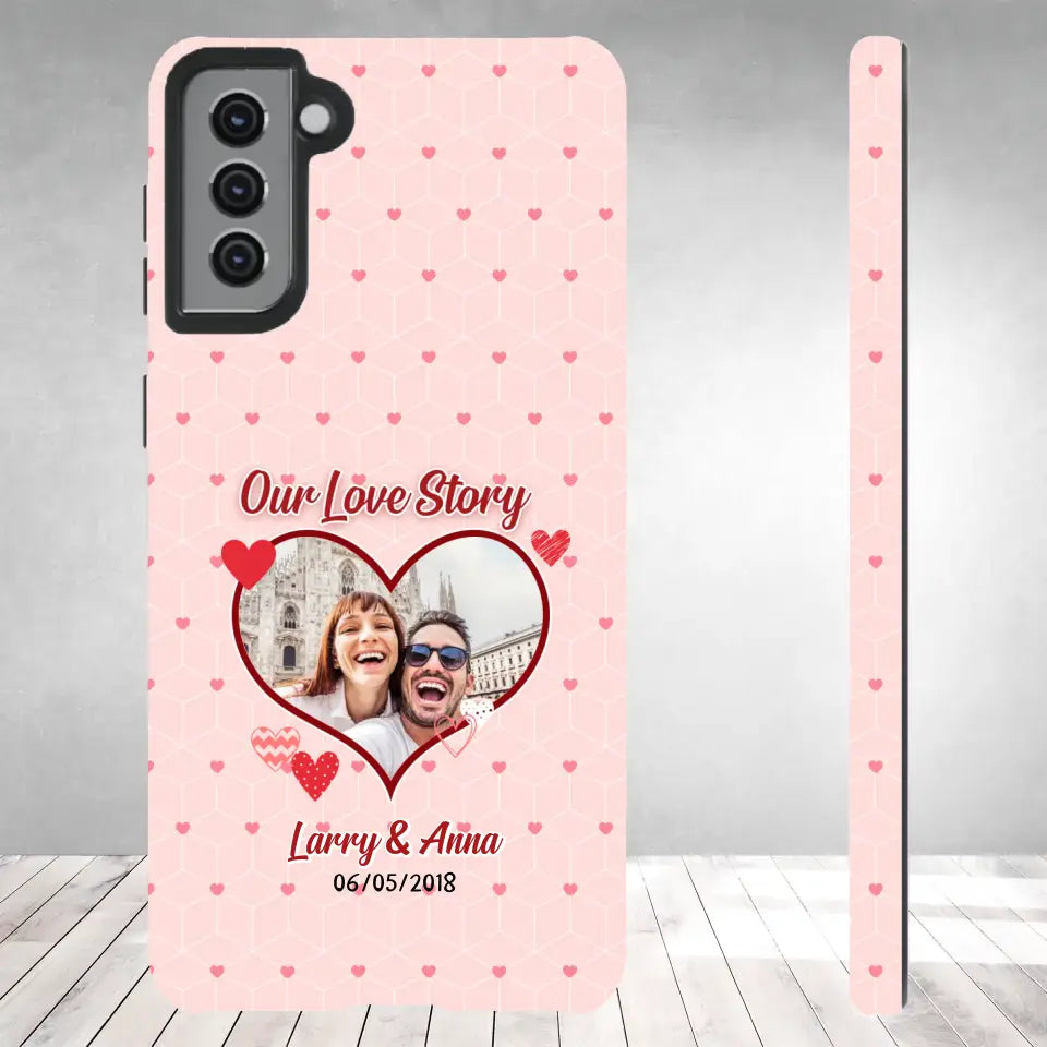 Our Love Story In Lively Life - Personalized Gifts For Couples - Samsung Tough Phone Case