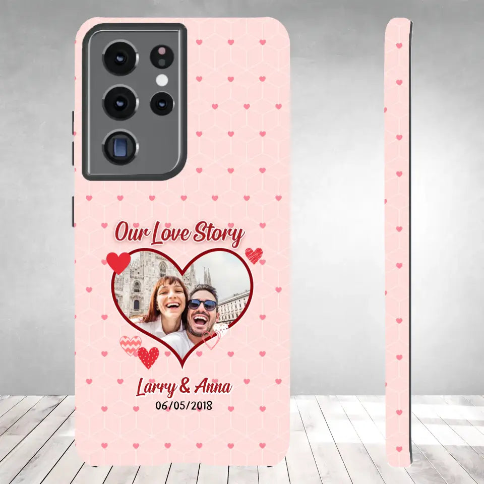 Our Love Story In Lively Life - Personalized Gifts For Couples - Samsung Tough Phone Case