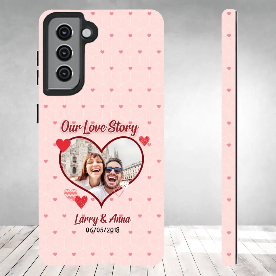 Our Love Story In Lively Life - Personalized Gifts For Couples - Samsung Tough Phone Case