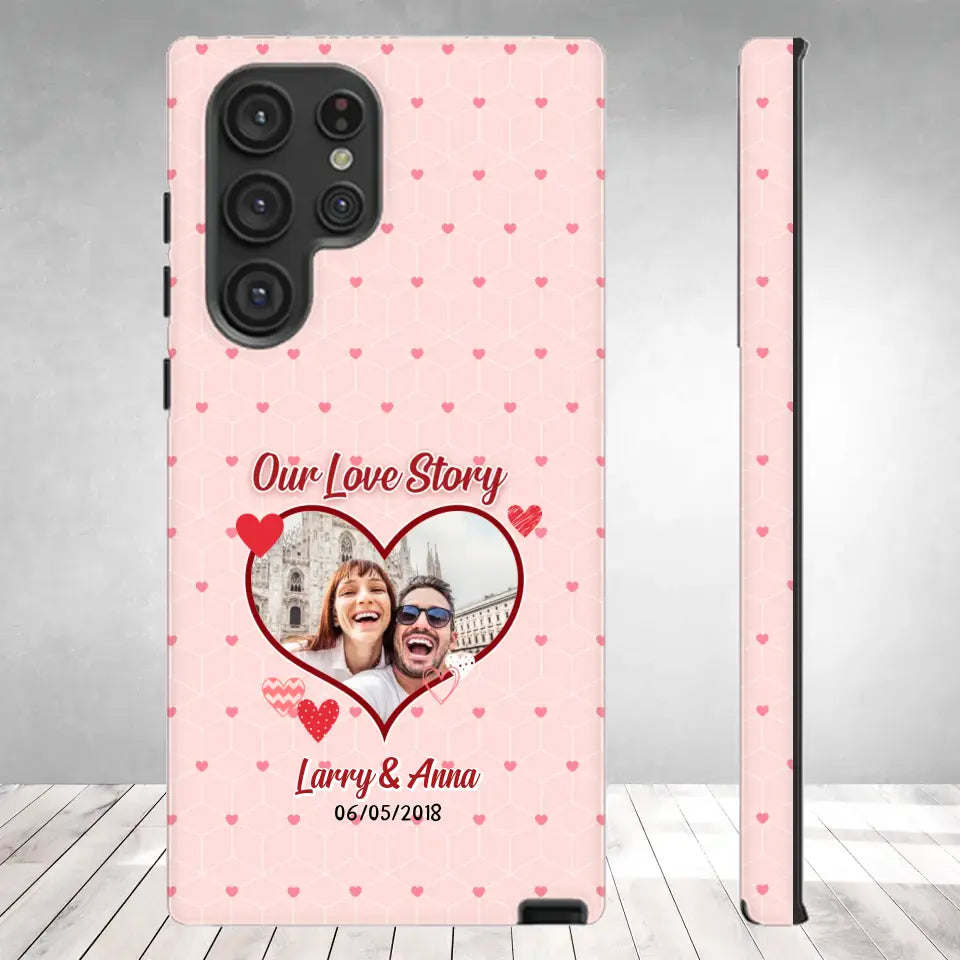 Our Love Story In Lively Life - Personalized Gifts For Couples - Samsung Tough Phone Case