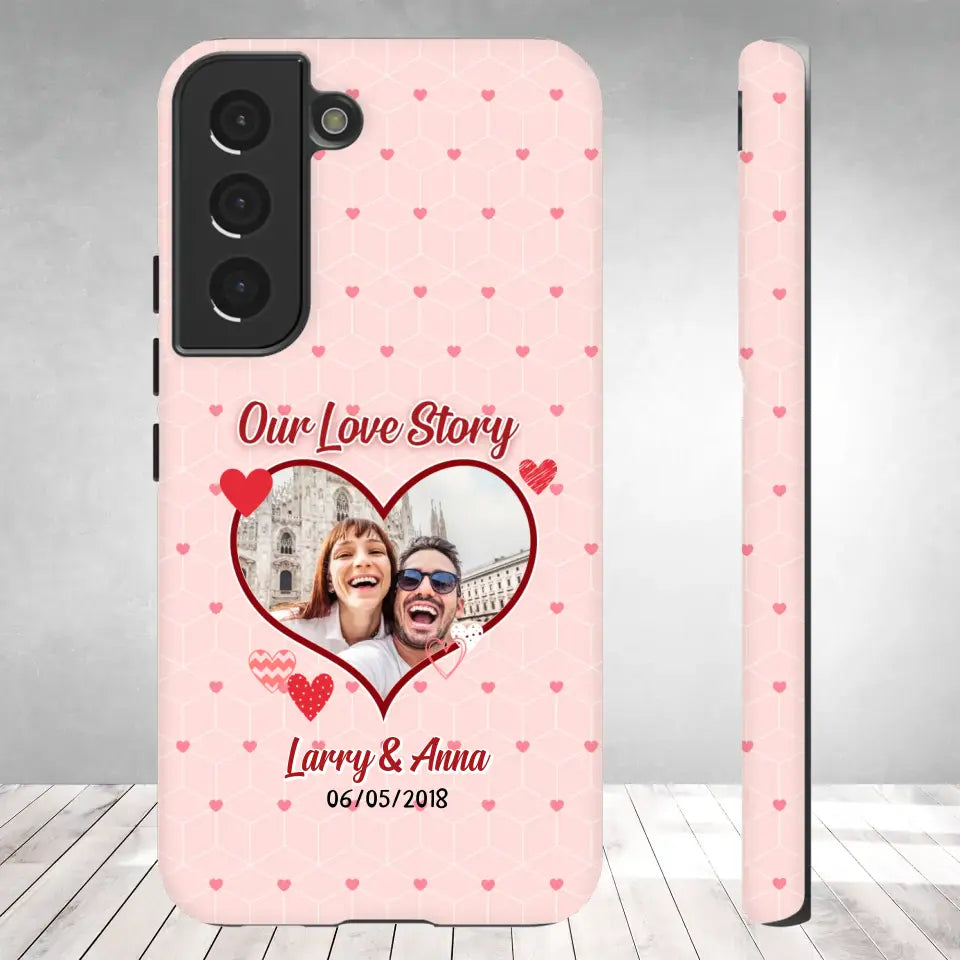 Our Love Story In Lively Life - Personalized Gifts For Couples - Samsung Tough Phone Case