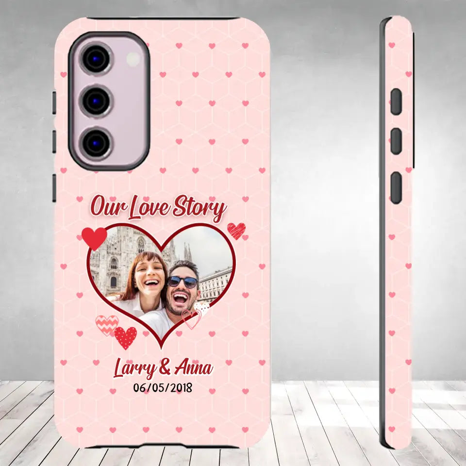 Our Love Story In Lively Life - Personalized Gifts For Couples - Samsung Tough Phone Case