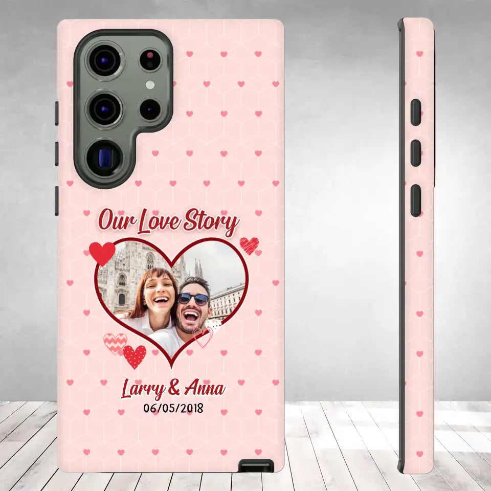 Our Love Story In Lively Life - Personalized Gifts For Couples - Samsung Tough Phone Case