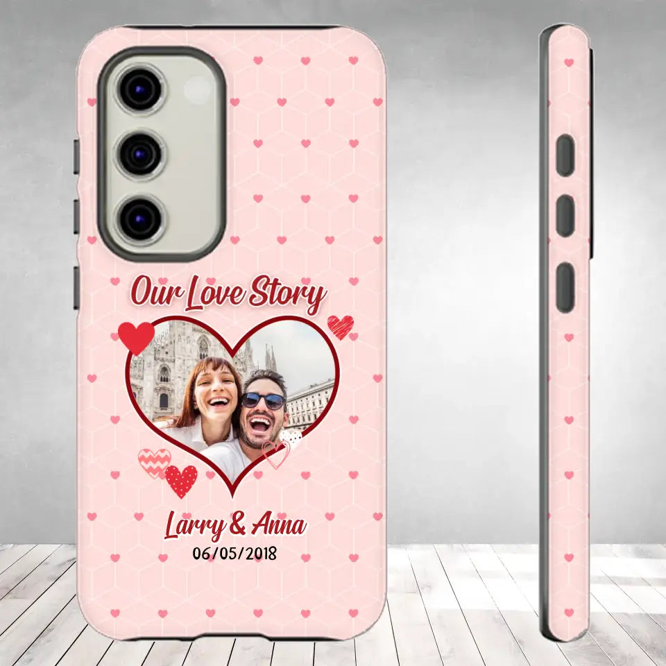 Our Love Story In Lively Life - Personalized Gifts For Couples - Samsung Tough Phone Case