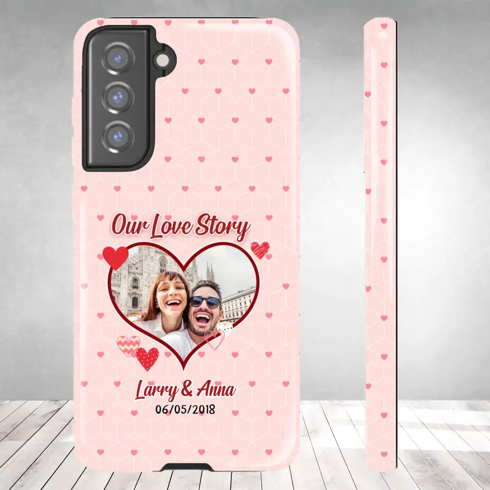 Our Love Story In Lively Life - Personalized Gifts For Couples - Samsung Tough Phone Case